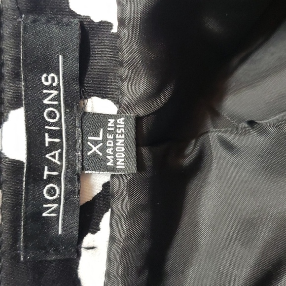 Notations Black and White Three-quarter Sleeve Jacket, XL - Picture 6 of 7